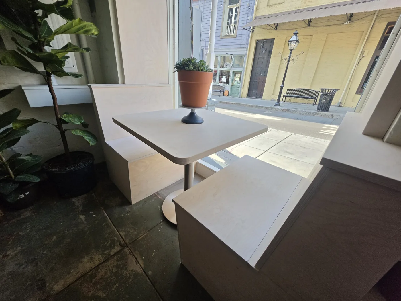 Seating & woodwork details — Cityscape Painting project collection