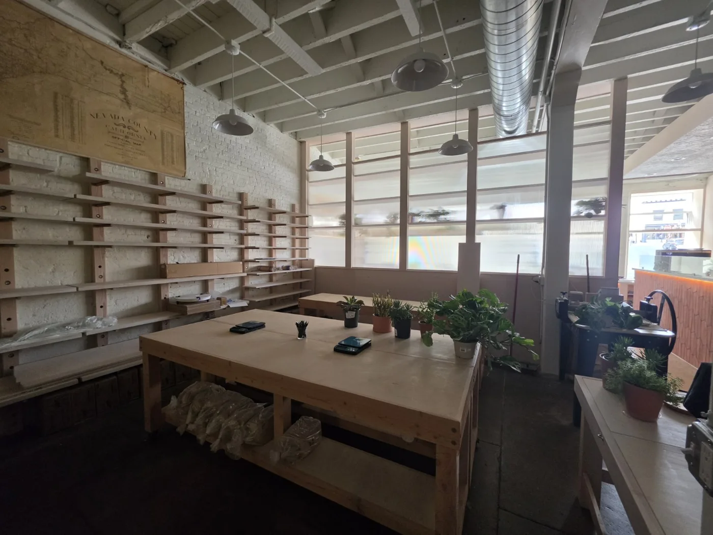 Commercial shelving in progress — Cityscape Painting project collection