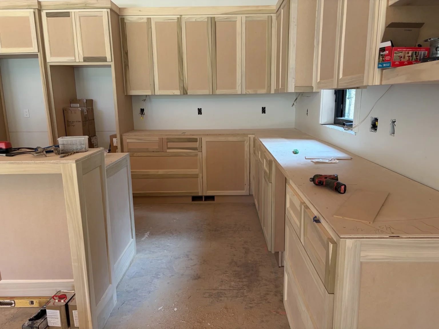Kitchen cabinet preparation — Cityscape Painting project collection