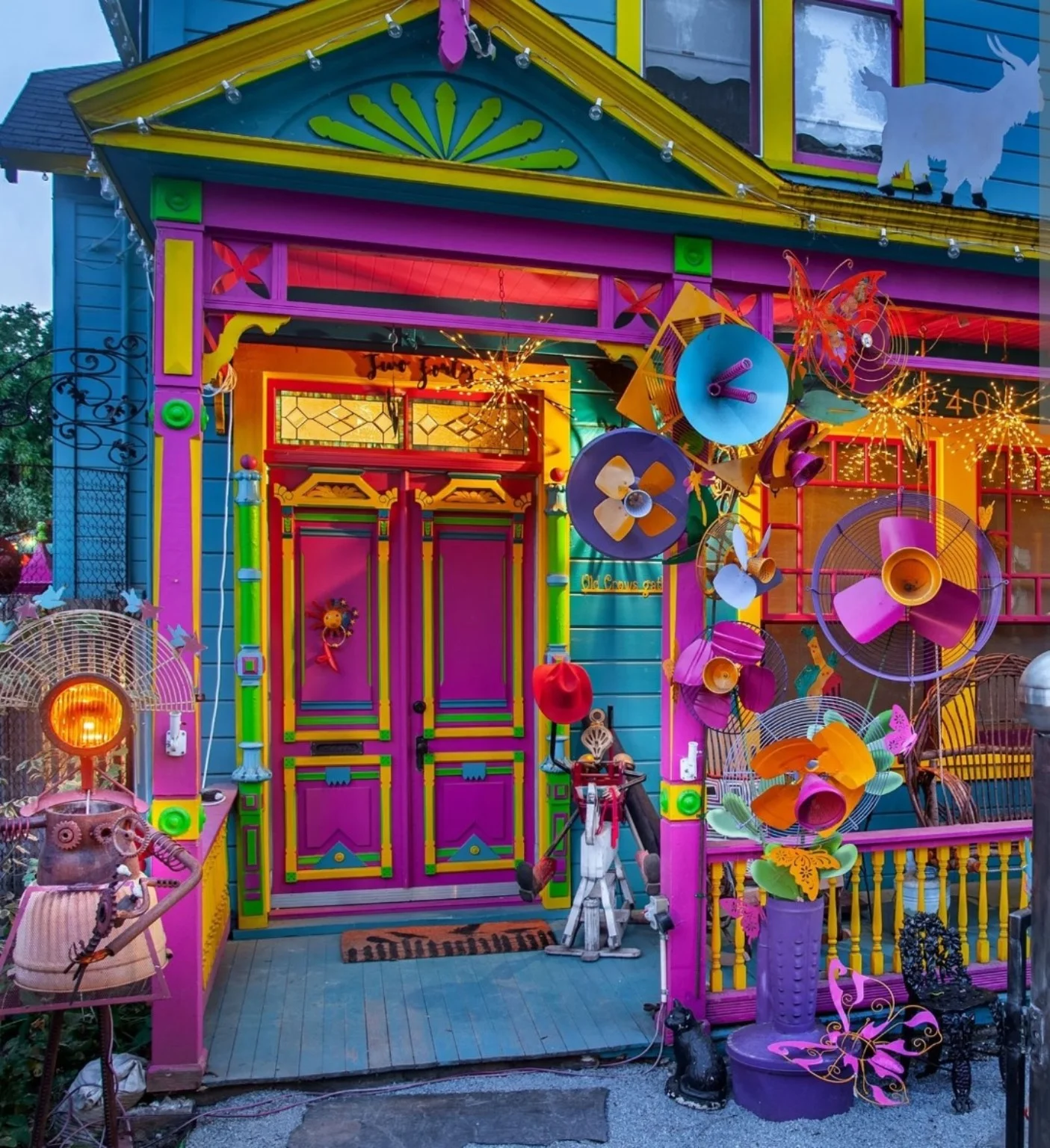 A colorful storefront exterior — Cityscape Painting project collection