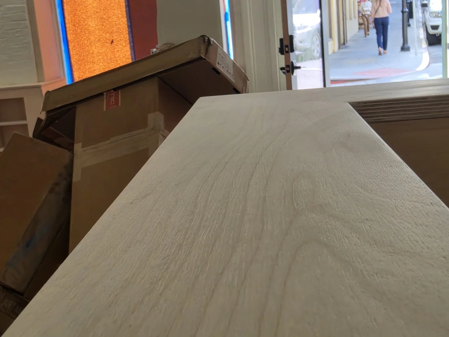 Wood shelf surface detail — Cityscape Painting project collection